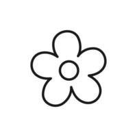 Flower Icon in trendy flat style isolated on white background. Spring symbol for your website design, logo, app, UI. Outline Vector illustration.