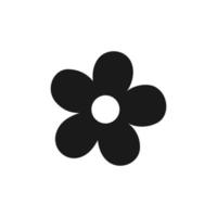 flor icono silueta en de moda plano estilo aislado en blanco antecedentes. primavera símbolo para tu sitio web diseño, logo, aplicación, ui vector ilustración.