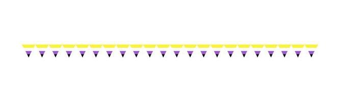 Gender Nonbinary Flag Garland. Pride month bunting simple vector graphics.