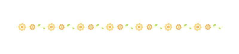 Cute Spring Floral Divider Borders. Springtime and Easter flower separators design elements. vector