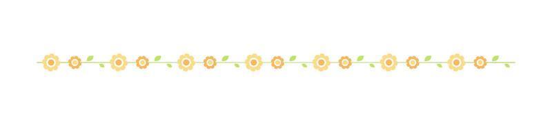 Cute Spring Floral Divider Borders. Springtime and Easter flower separators design elements. vector