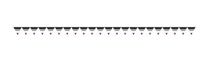 Asexual Flag Garland. Pride month bunting simple vector graphics.