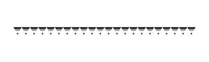 Asexual Flag Garland. Pride month bunting simple vector graphics.