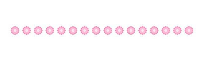 Cute Spring Floral Divider Borders. Springtime and Easter flower separators design elements. vector