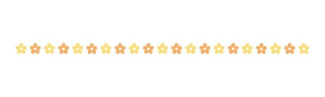 Cute Spring Floral Divider Borders. Springtime and Easter flower separators design elements. vector
