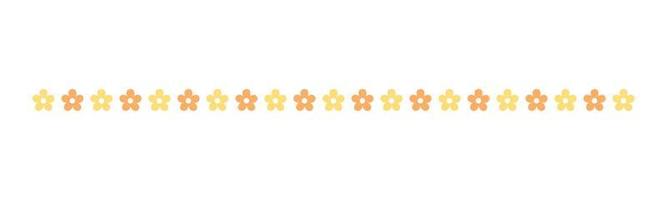 Cute Spring Floral Divider Borders. Springtime and Easter flower separators design elements. vector