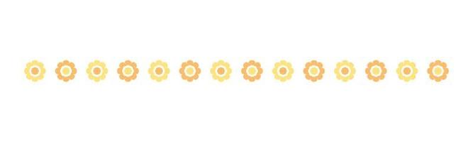 Cute Spring Floral Divider Borders. Springtime and Easter flower separators design elements. vector