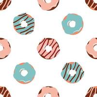 Seamless pattern with donuts vector