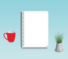 realistic notepad blank Design With Vector