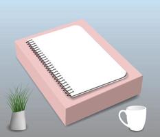 realistic notepad blank Design With Vector