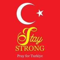 Pray for Turkey Sign vector