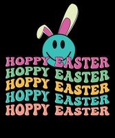 Hoppy Easter Shirt Funny Easter Matching T-shirt Design vector