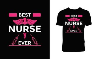 Nurse Lettering T Shirt Design. vector