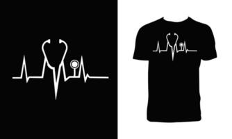 creativo enfermero t camisa diseño. vector