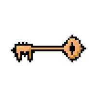 Pixel vintage keys. Pixel art 8 bit key icon flat vector