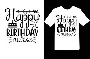 cumpleaños svg t camisa diseño vector