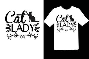 diseño de camiseta de svg de gato vector