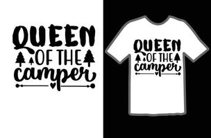 Queen of the camper svg t shirt design vector