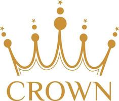Royal golden crown logo design vector art graphics