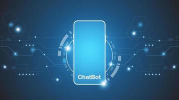 chatbot Ai artificial intelligence technology hitech concept. chatbot application smart bot, open Ai, line, technology Abstract, vector. design for chatting, web banner, background, transformation. vector