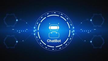 chatbot Ai artificial intelligence technology hitech concept. chatbot application smart bot, open Ai, line, technology Abstract, vector. design for chatting, web banner, background, transformation. vector