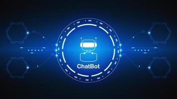 chatbot Ai artificial intelligence technology hitech concept. chatbot application smart bot, open Ai, line, technology Abstract, vector. design for chatting, web banner, background, transformation. vector