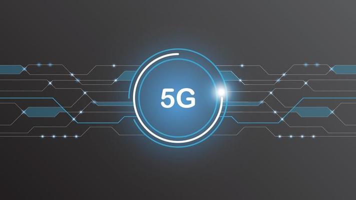 5G network technology background concept. 5G wireless Wi-fi connection internet, data, circle line, lights, technology Abstract, vector. 5G for web banner, web site, communication, transformation.