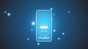 chatbot Ai artificial intelligence technology hitech concept. chatbot application smart bot, open Ai, line, technology Abstract, vector. design for chatting, web banner, background, transformation. vector