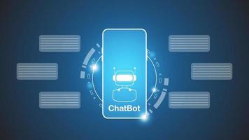 chatbot Ai artificial intelligence technology hitech concept. chatbot application smart bot, open Ai, line, technology Abstract, vector. design for chatting, web banner, background, transformation. vector