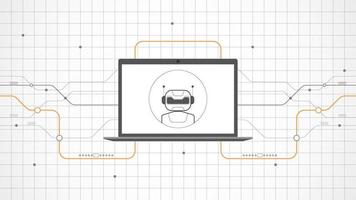 laptop technology background abstract. Ai artificial intelligence technology with line digital, black laptop color, style modern, element, dot, hi-tech, vector. laptop technological for web banner, vector