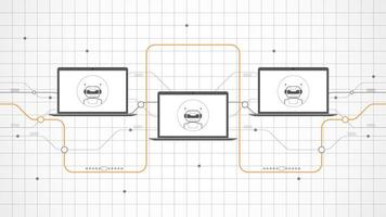 Resumen de fondo de tecnología portátil. ai tecnología de inteligencia artificial con línea digital, color de portátil negro, estilo moderno, elemento, punto, alta tecnología, vector. portátil tecnológico para banner web, vector