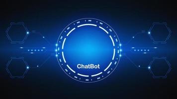 chatbot Ai artificial intelligence technology hitech concept. chatbot application smart bot, open Ai, line, technology Abstract, vector. design for chatting, web banner, background, transformation. vector