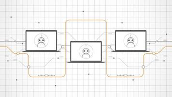 Resumen de fondo de tecnología portátil. ai tecnología de inteligencia artificial con línea digital, color de portátil negro, estilo moderno, elemento, punto, alta tecnología, vector. portátil tecnológico para banner web, vector