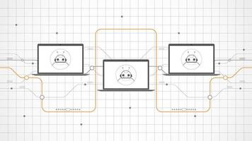 Resumen de fondo de tecnología portátil. ai tecnología de inteligencia artificial con línea digital, color de portátil negro, estilo moderno, elemento, punto, alta tecnología, vector. portátil tecnológico para banner web, vector