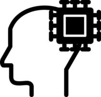 icono de vector de inteligencia artificial