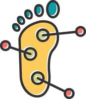 Foot Acupuncture Vector Icon