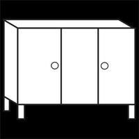 Vector, Image of small cupboard icon, on a black background vector