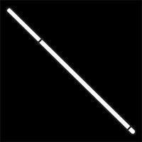 Vector, Image of billiard stick icon, Black and white color, on black background vector