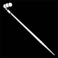 Vector, Image of camping stick icon, Black and white color, on black background vector