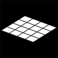 vector, imagen de piso icono, negro y blanco color, en negro antecedentes vector