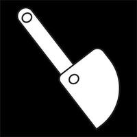 Vector, Image of big knife icon, Black and white color, on black background vector