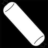 Vector, Image of bolster icon, Black and white color, on black background vector