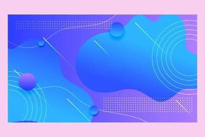 Colorful template banner with gradient color. Design with liquid shape. vector