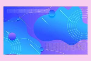 Colorful template banner with gradient color. Design with liquid shape. vector