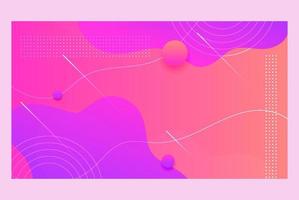 Colorful template banner with gradient color. Design with liquid shape. vector