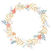 Rustic wreath for invitation, postcard, brochure, advertisement and more vector