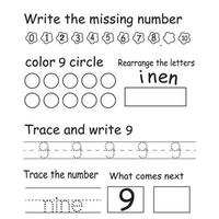 Trace the number vector