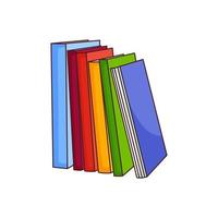 Vector books, isolated illustration on white background