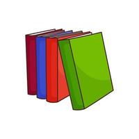 Vector books, isolated illustration on white background