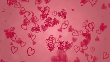hand getekend Valentijn hart lus rood video